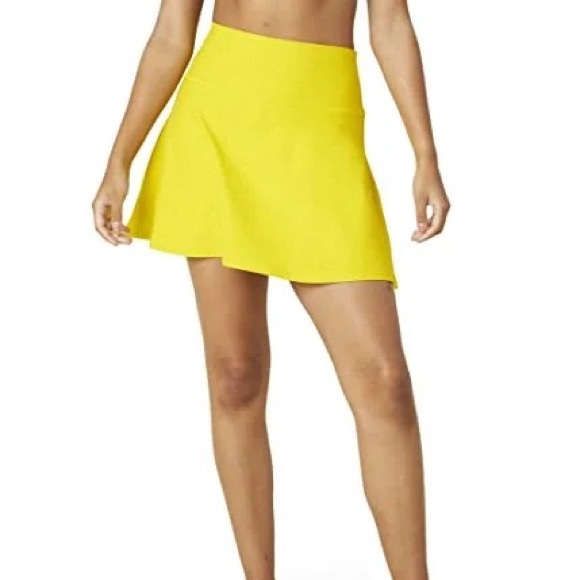 Beyond Yoga Dresses & Skirts - NWT Beyond Yoga Women's Spacedye tie breaker circle skirt in lemon citron yellow